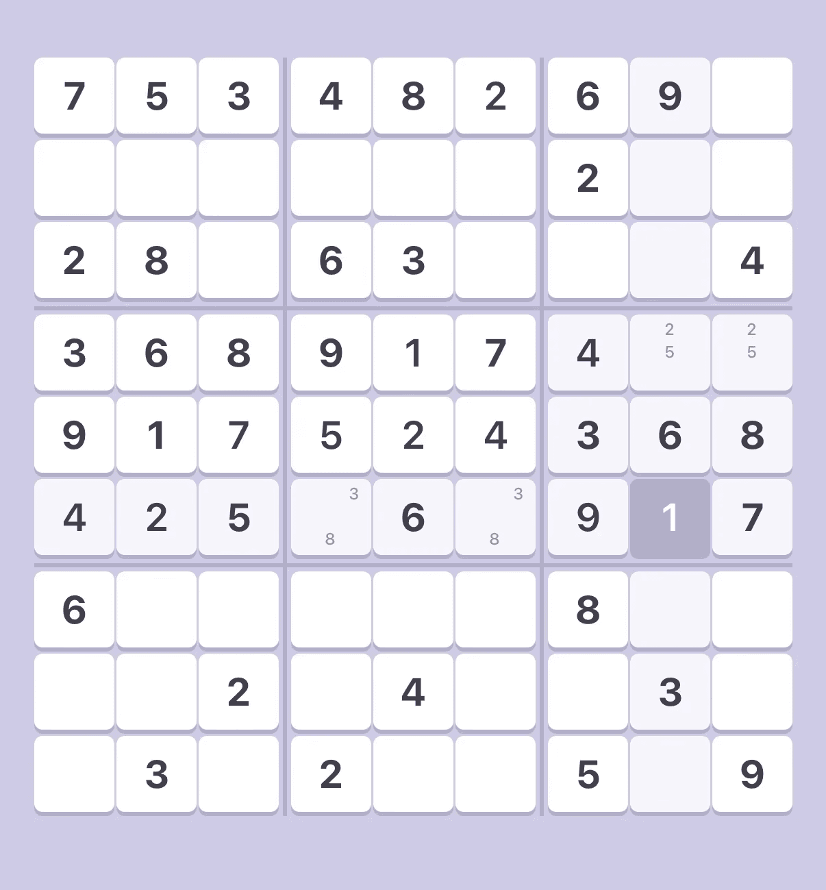 Pantalla de juego mental de Brightmind en un teléfono